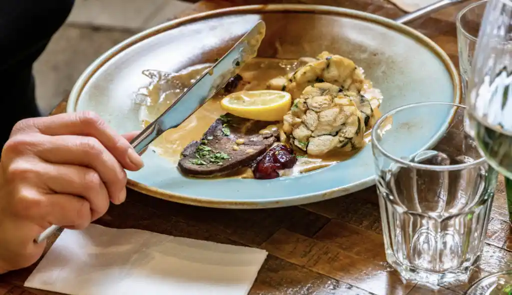 plate of traditional czech food
